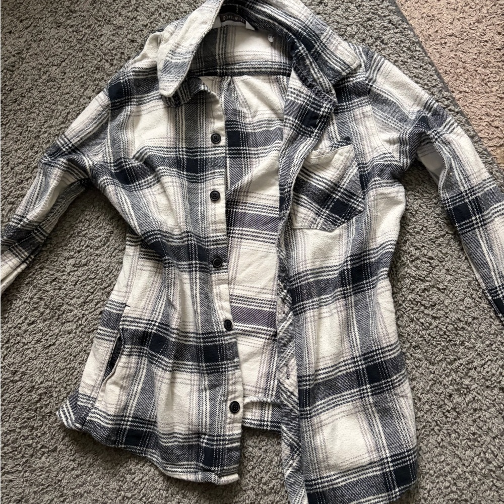 Plaid Button-Up Shirt